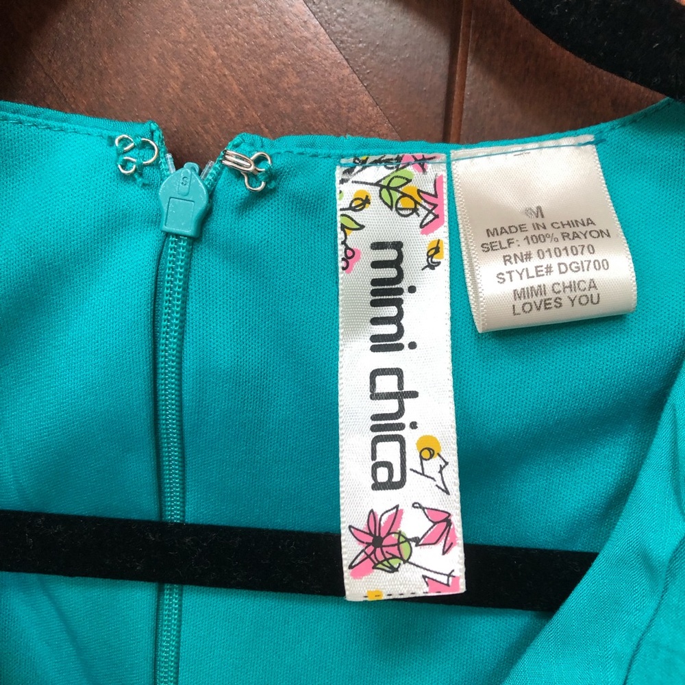 Turquoise Mini Dress - Picture 2 of 3